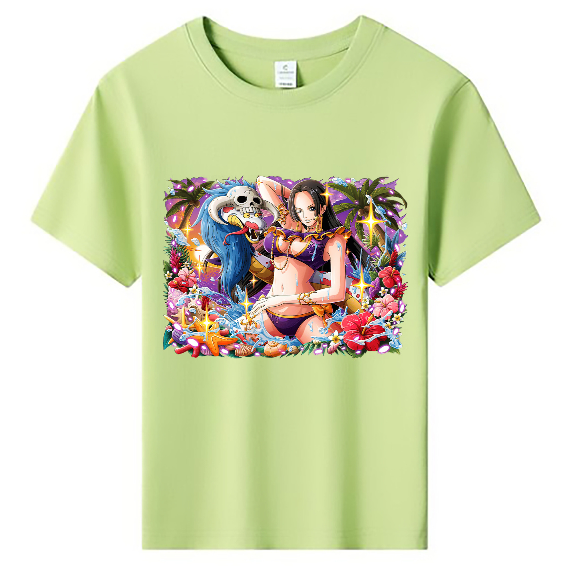 ワンピース ボア・ハンコック ONE PIECE Boa·Hancock 綿100％キッズTシャツ（フロントプリント）